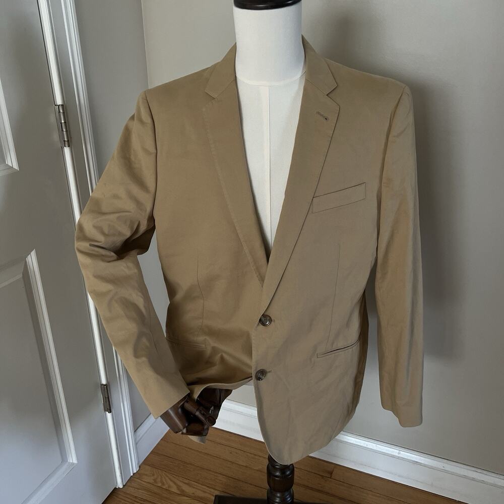J.Crew Ludlow Blazer Mens 44R Larusmiani Italian Cotton Unstructured Sport Coat